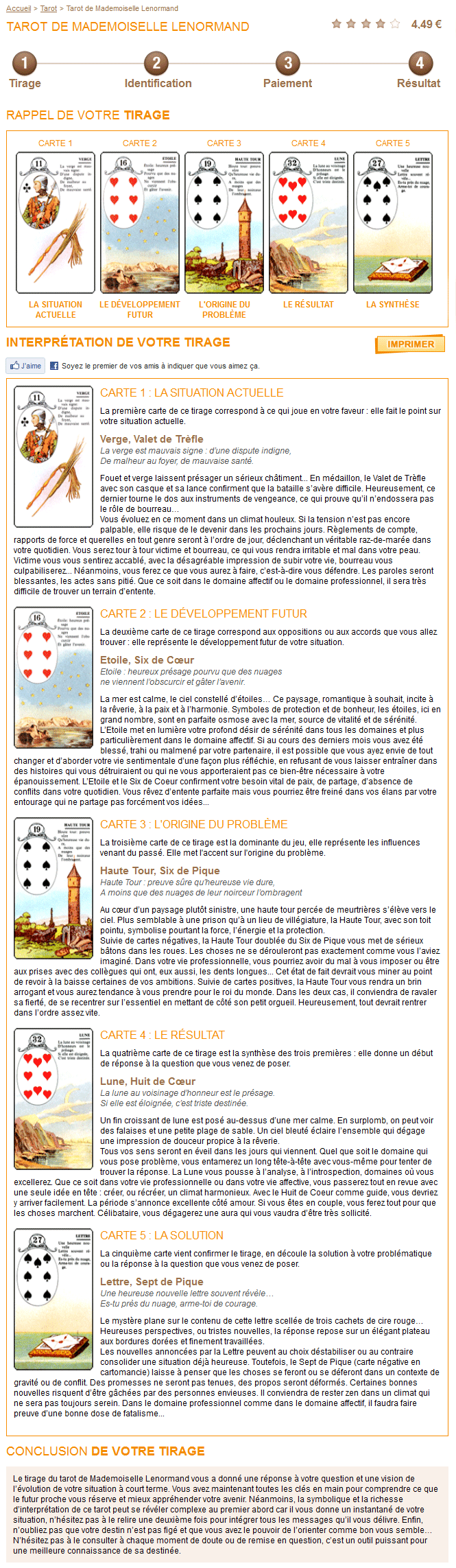 Tarot de Mlle Lenormand Astro.rtl.fr