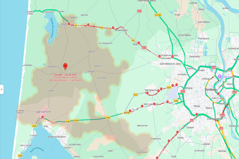 Nasa, Feux Gironde.fr, Windy, Google Maps... Comment suivre l'évolution des incendies en France