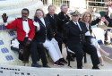 Le cast de "love boat" lors de la rose parade en 2015 à Pasadena (Etats-Unis)