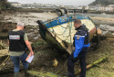 Les gendarmes finistériens traquent les épaves de bateaux dans l’anse du Goyen, entre Audierne et Plouhinec.