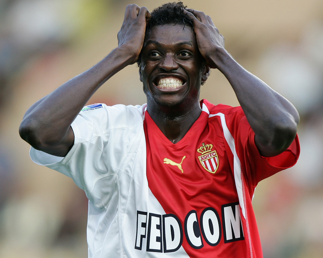 Maillot AS Monaco 2004/2005 Adebayor Vintage Retro Shirt jersey - Sport & Plein air