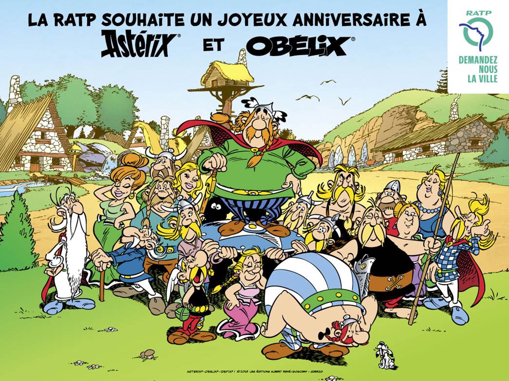 Paris La Ratp Rebaptise Les Stations De Metro Pour Les 60 Ans De Asterix