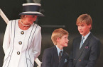 Diana, Harry et William en 1995