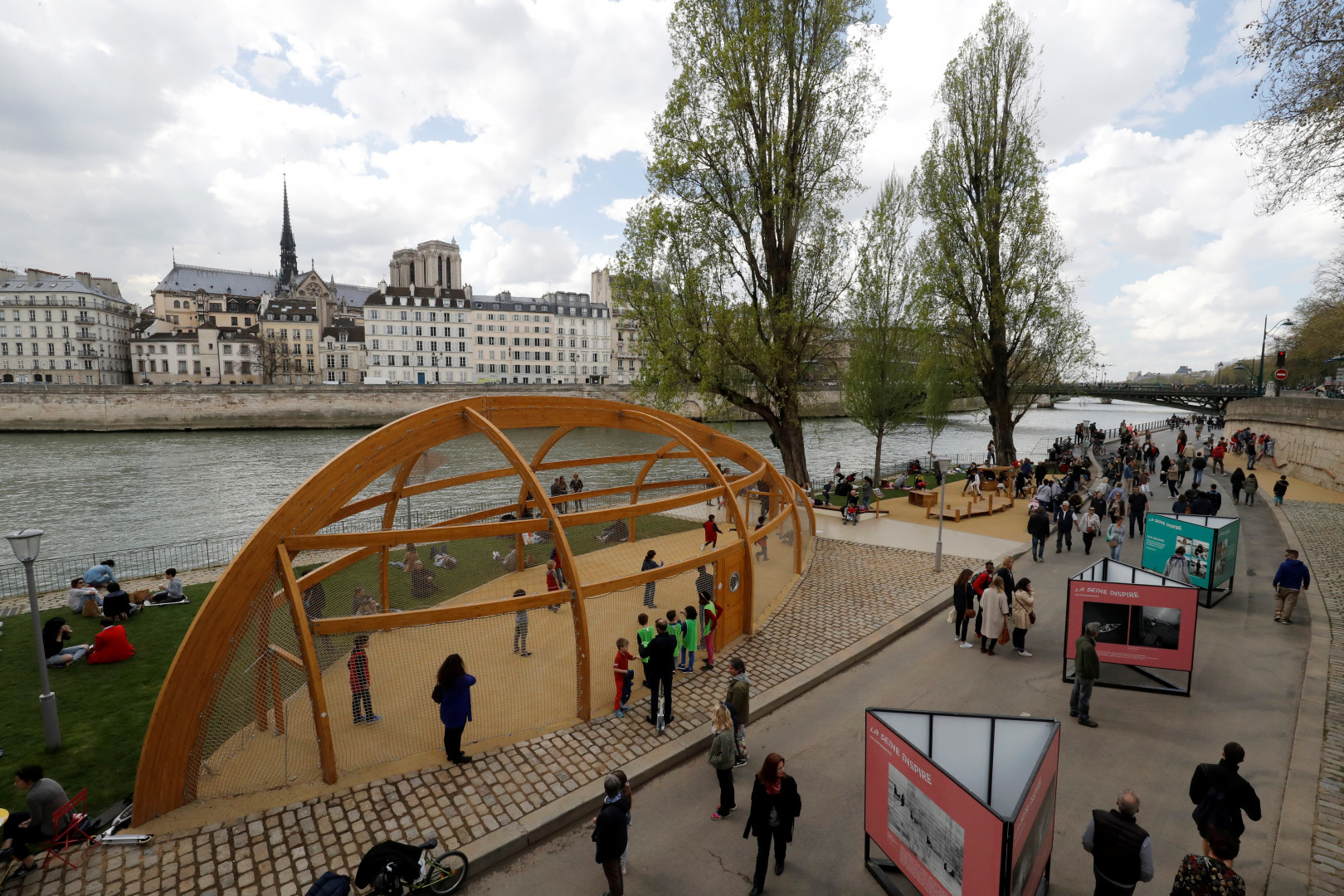 DIAPORAMA Paris le parc des "Rives de Seine" inauguré