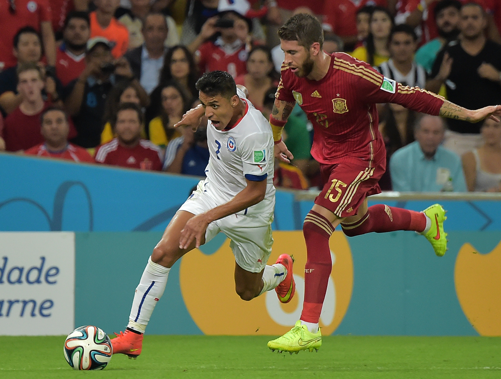 Mondial 2014: Le match Espagne-Chili en photos