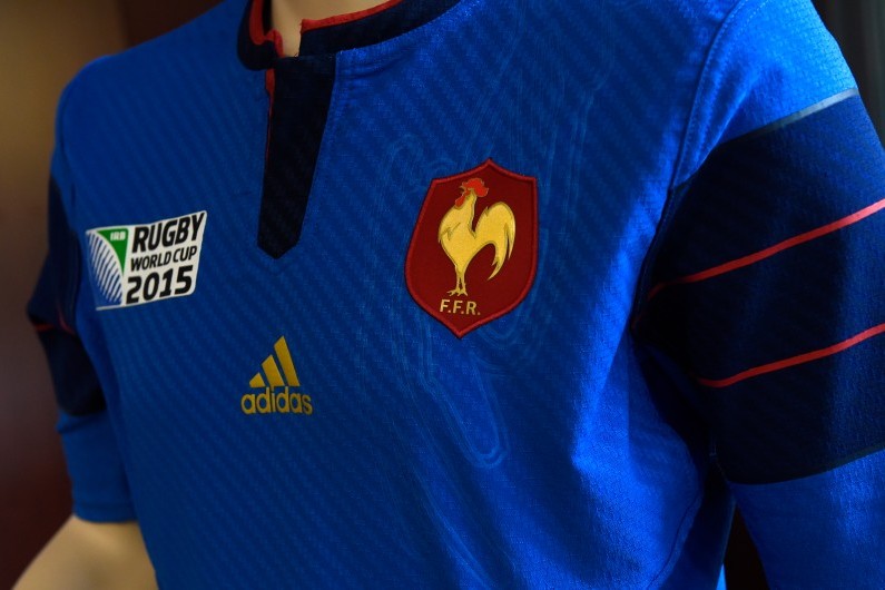 Maillot De Rugby France Coupe Du Monde 2015 – Taille UK XL – Homme – Bleu