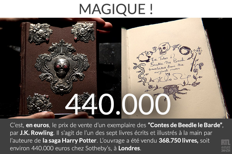 Saga "Harry Potter" un livre de J.K. Rowling vendu une fortune à Londres