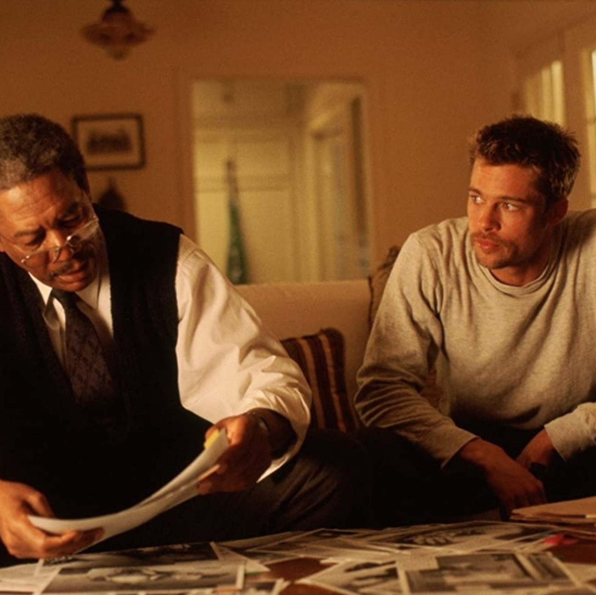 Les 7 Peches Capitaux Film Morgan Freeman Brad Pitt : l'incroyable clause qu'il a fait mettre dans son contrat pour " Seven"