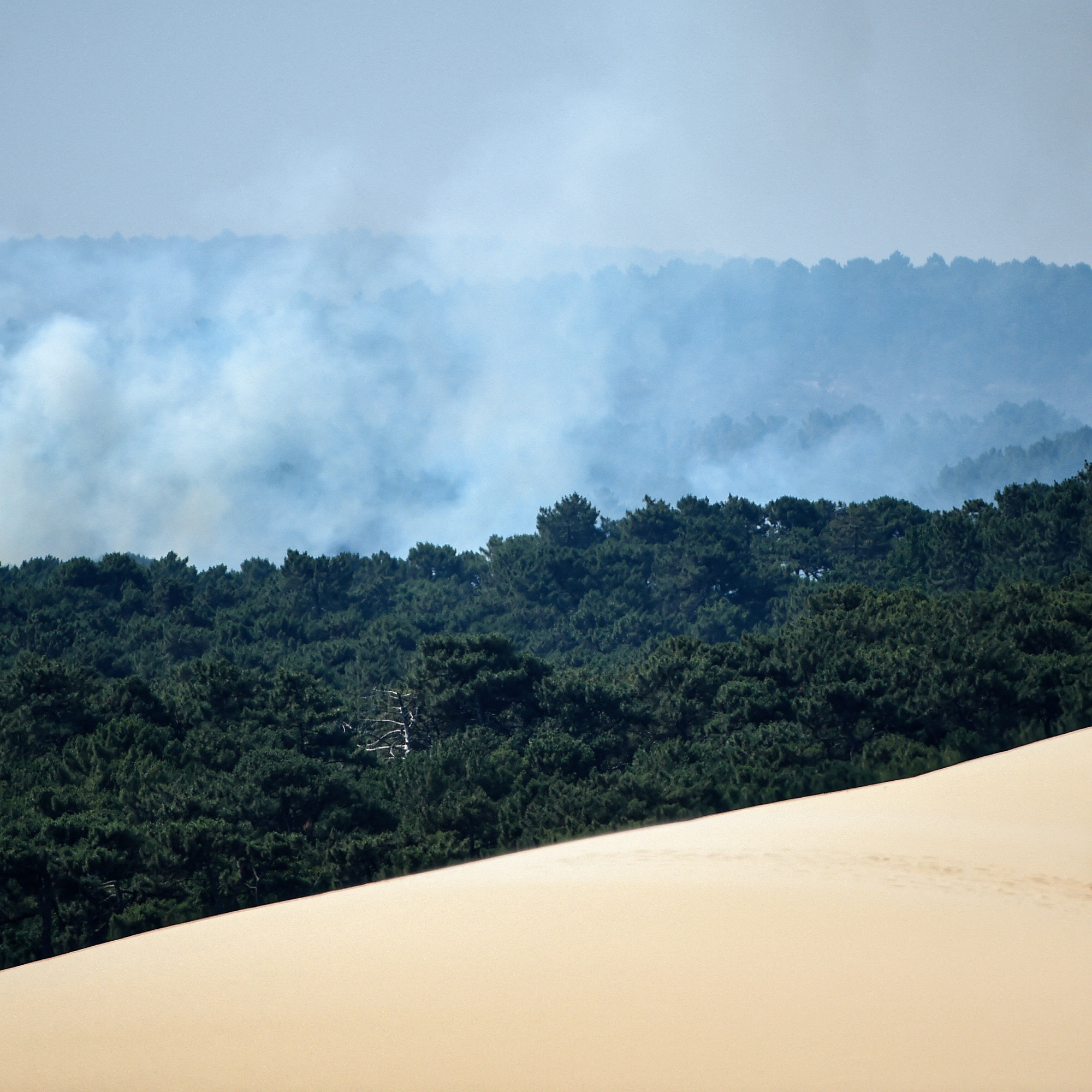 Les infos de 12h30 Incendies en Gironde des rafales de vent relancent le feu à LaTestedeBuch