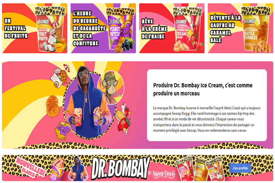 “Dr Bombay”: Snoop Dogg launches his ice cream brand at Carrefour and proves that celebrities are the new stars of consumption