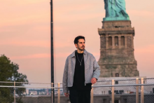 Michaël Canitrot à New York pour célébrer les 250 ans de l'indépendance des États-Unis.