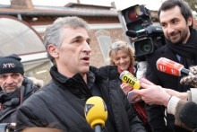 Philippe El Shennawy le 24 janvier 2014, à sa sortie de prison.