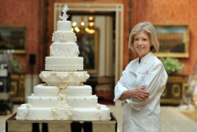 Le gâteau de mariage du prince William et de son épouse Kate.