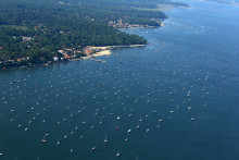 Vue aérienne du Cap Ferret