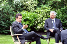 Nicolas Sarkozy et Dominique de Villepin, le 27 avril 2007