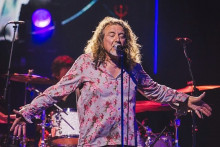 Robert Plant pendant sa prestation à l'iTunes Festival 2014