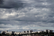 La météo chargée de nuages (illustration)