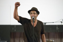 Yannick Noah en juin 2014 à la prison de Fresnes