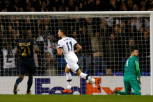 Erik Lamela (Tottenham) auteur d'un triplé contre Monaco le 10 décembre 2015