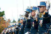 Des élèves de l'école militaire de Saint-Cyr.