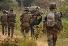 Des soldats français de la force Sangaris à Bangui, le 15 janvier 2014