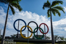 Les anneaux olympiques à Rio de Janeiro