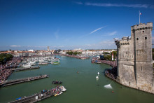 Le port de La Rochelle durant une étape du championnat de plongeon en haut vol (illustration)
