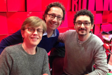 Alex Lutz, David Foenkinos et Stéphane Bern