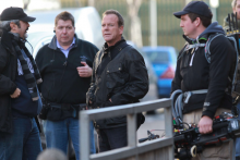 Kiefer Sutherland alias Jack Bauer sur le tournage de "24h Chrono"
