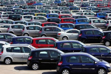 Un parc automobile, en France
