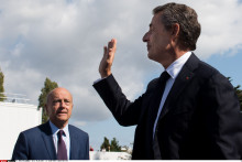Alain Juppé et Nicolas Sarkozy, le 5 septembre 2015 à La Baule