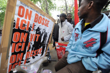Des travailleurs sans-papiers en 2010 lors d'une manifestation (illustration)