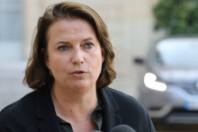 Claire Hédon, journaliste et présidente d'ATD-Quart monde, le 17 octobre 2017, dans la cour de l'Elysée