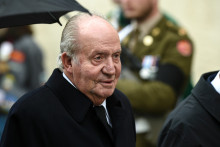 Juan Carlos le 4 mai 2019 aux obsèques de Jean d'Aviano