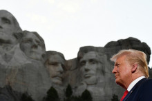 Donald Trump au Mont Rushmore, dans le Dakota du Sud, le 3 juillet 2020
