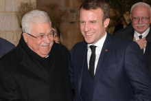 Emmanuel Macron et Mahmoud Abbas