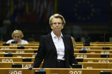 Michèle Alliot-Marie au Parlement européen, à Bruxelles le 23 juin 2016