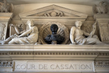 L'entrée de la Cour de Cassation à Paris.
