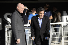 Bernard Laporte et Mohed Altrad, à Montpellier le 19 février 2017