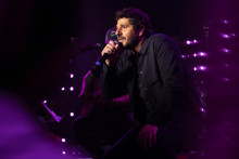 Patrick Fiori lors de son passage dans "Le Grand Studio RTL"