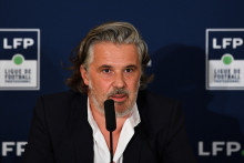 Le président de la LFP Vincent Labrune à Paris le 10 septembre 2020