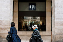 Le magasin Gap dans le quartier de Saint-Germain-des-Prés à Paris.