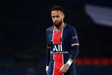 Neymar avec le PSG au Parc des Princes le 20 octobre 2020