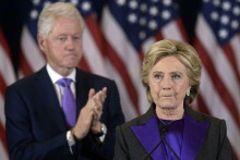 Hillary et Bill Clinton le 9 novembre 2016 à New York.