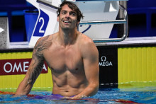 Camille Lacourt lors des Championnats du monde de Budapest, le 30 juillet 2017
