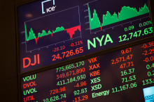 Au sein de Wall Street, la Bourse américaine (Illustration)