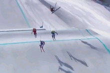 Le Canadien Christopher Del Bosco s'envole, mercredi 21 février à Pyeongchang