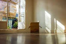 Un carton de déménagement (illustration)