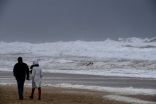 Plage de Lacanau, Gironde.