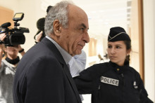 L'homme d'affaires franco-libanais Ziad Takieddine à son arrivée au tribunal pour le premier procès Karachi, le 7 octobre 2019.
